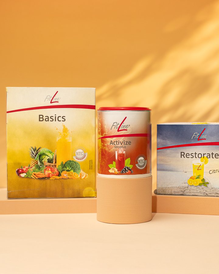Az Optimal-Set Basics-változata: Basics, Activize Oxyplus és Restorate Citrus